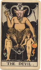 Karta Tarota Diabeł – Rider–Waite–Smith