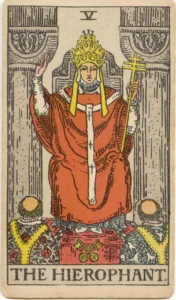 Karta Tarota Kapłan – Rider–Waite–Smith
