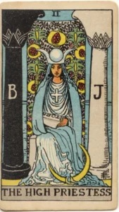 Karta Tarota Kapłanka – Rider–Waite–Smith