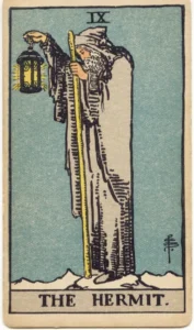Karta Tarota Pustelnik – Rider–Waite–Smith