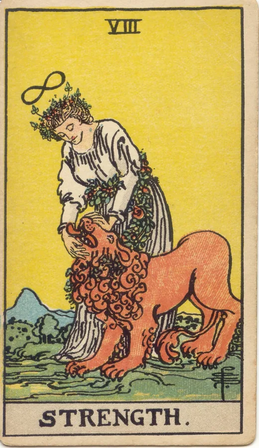 Karta Tarota Siła – Rider–Waite–Smith